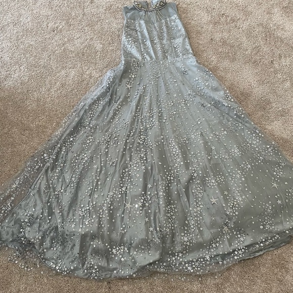 Silver Embellished Maxi Gown - Picture 4 of 10